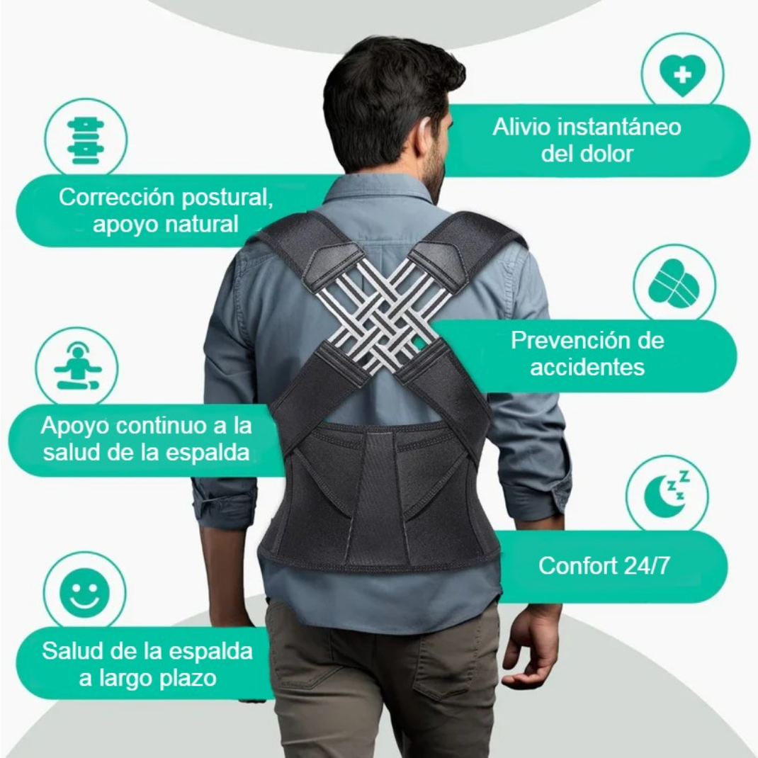 CORRECTOR DE POSTURA MOLDEADOR NEGRO S/M/L/XL/2XL/3XL