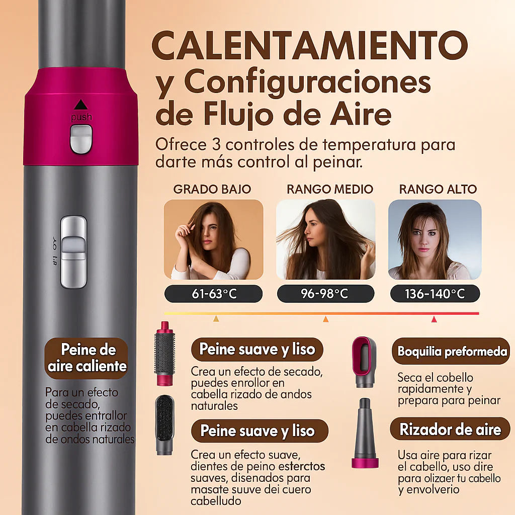 ✨ StylerPro Cepillo Secador 5 en 1 ✨